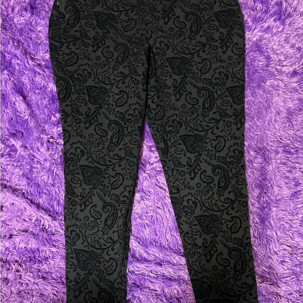 Faded Glory Black Paisley Pants
